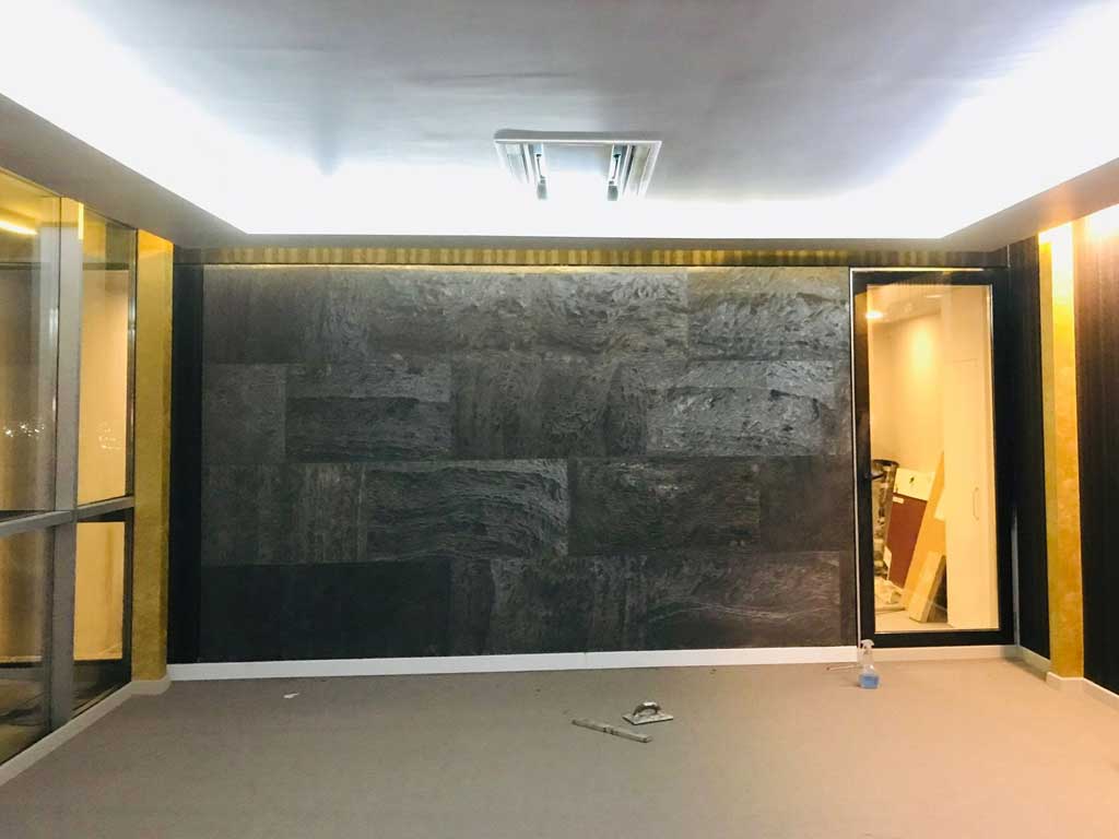 Linea Pietra salon oda doğal taş duvar kaplama