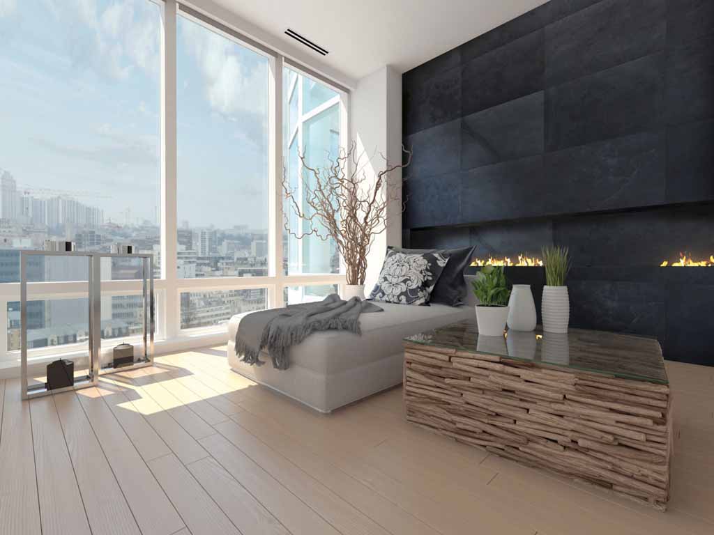 Linea Pietra salon oda doğal taş duvar kaplama