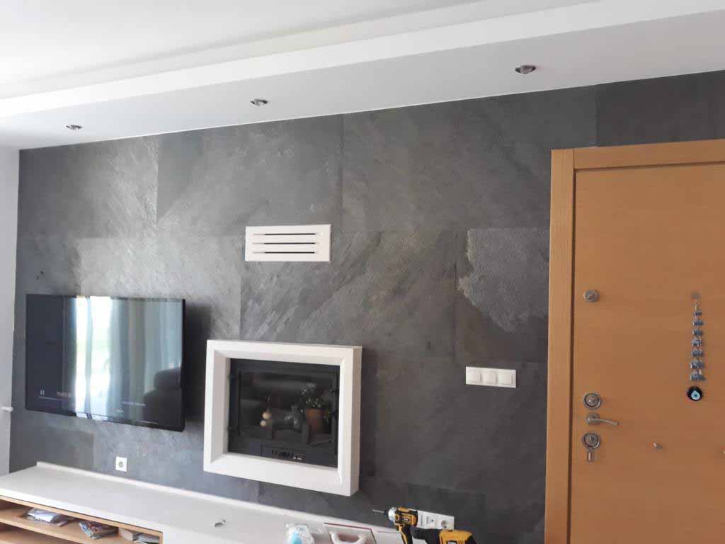 Linea Pietra salon oda doğal taş duvar kaplama